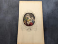 Antique Victorian Hand Coloured Engraving c.1860 – “Infant Christ Virgin & St John” – Biblical Hand Painted Print
