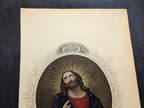 Antique Victorian Hand Coloured Engraving c.1860 – “The Redeemer” – Biblical Hand Painted Print